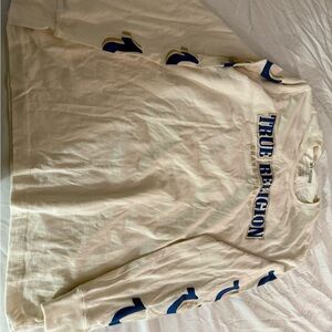 True Religion Cream Long Sleeve Tee